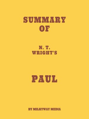 cover image of Summary of N. T. Wright's Paul